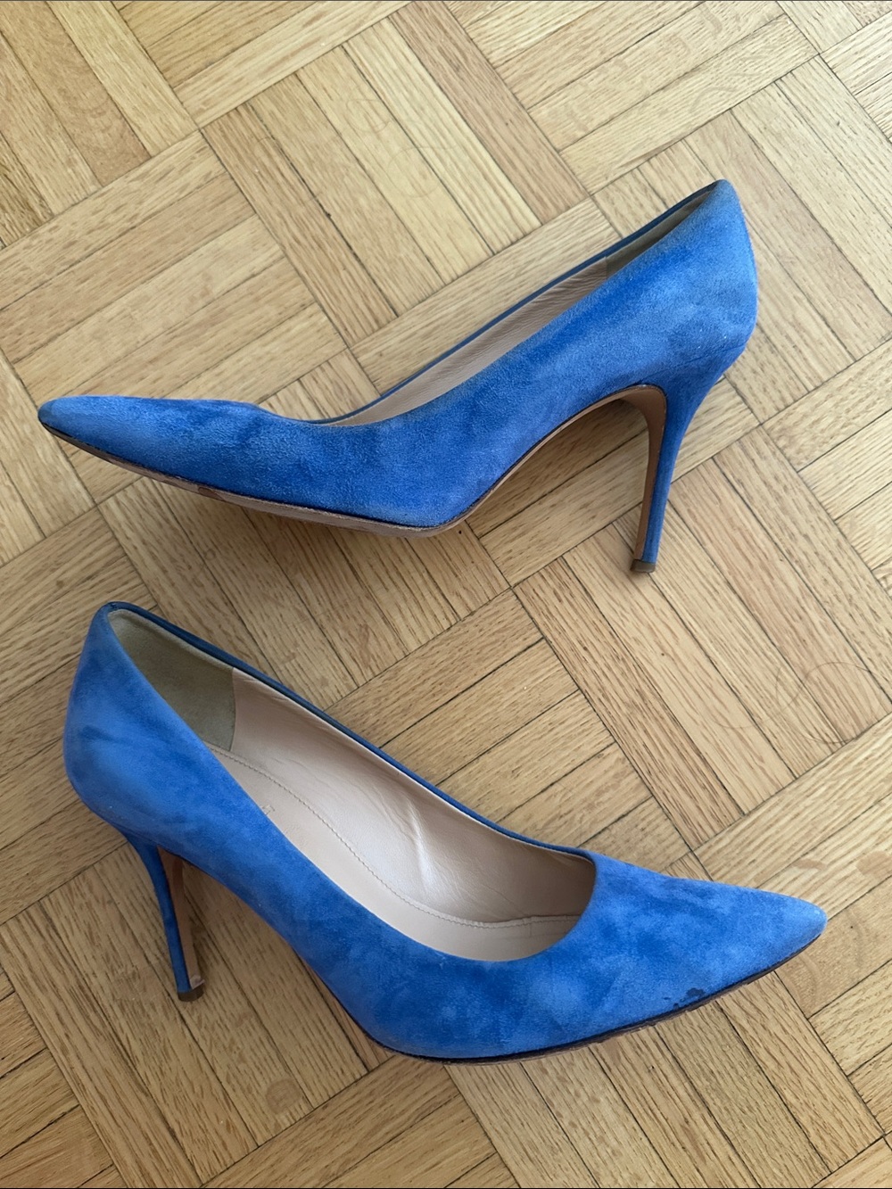 J. Crew Blue Suede Pointed-Toe Pumps - Picture 3 of 4